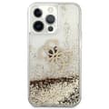 Miniatyrbillede 3 af 8: Guess Liquid Glitter 4G stort logo - iPhone 13 Pro Max cover (guld)