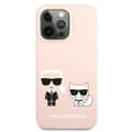 Miniatyrbillede 3 af 8: Karl Lagerfeld Slilicone Karl & Choupette - iPhone 13 Pro cover (lyserød)