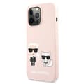 Miniatyrbillede 2 af 8: Karl Lagerfeld Slilicone Karl & Choupette - iPhone 13 Pro cover (lyserød)