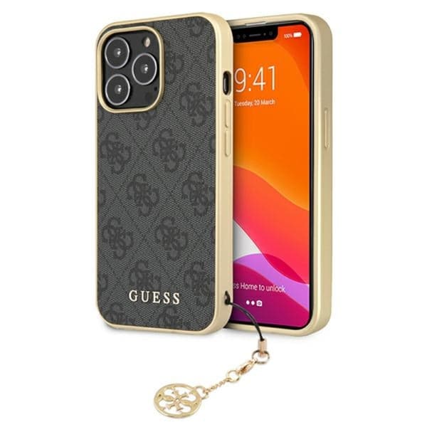 Guess 4G Charms Kollektion - iPhone 13 Pro Max Etui (Grå)