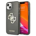 Miniatyrbillede 1 af 8: Guess Glitter 4G stort logo - iPhone 13 mini cover (sort)