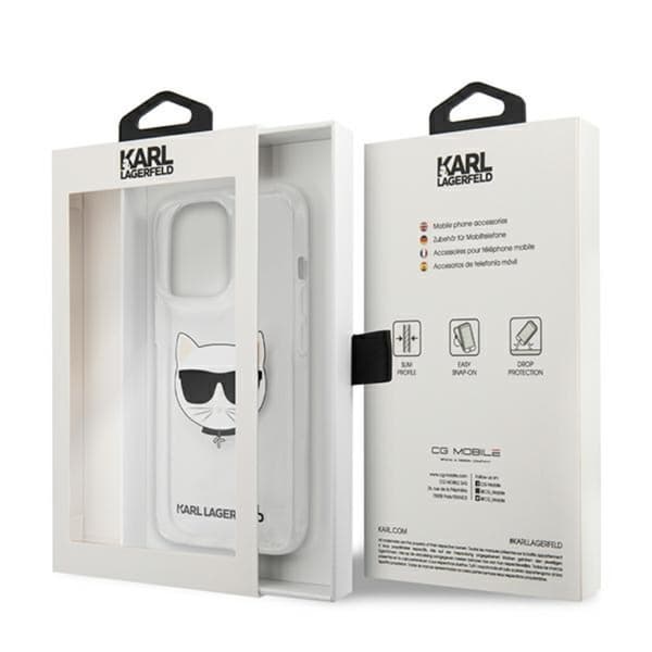 Karl Lagerfeld Choupette Head - iPhone 13 Pro Max -suojakuori (kirkas)