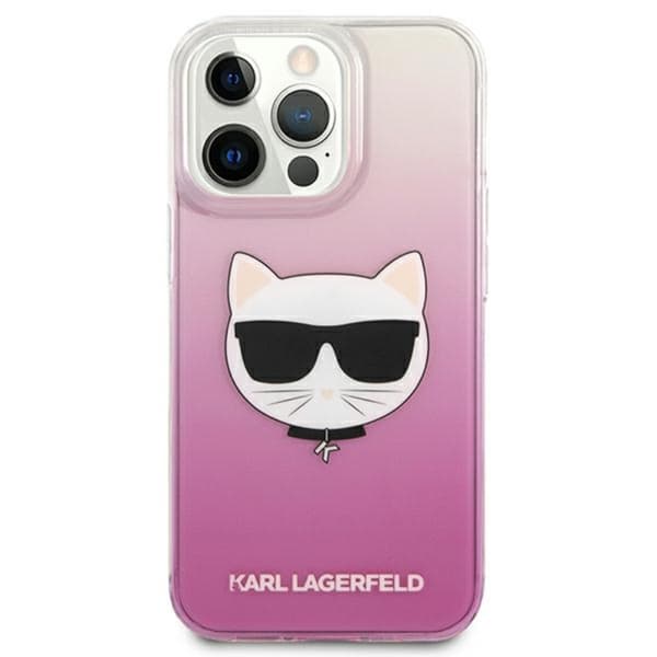 Karl Lagerfeld Choupette Head - iPhone 13 Pro Max cover (lyserød)