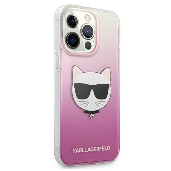 Karl Lagerfeld Choupette Head - iPhone 13 Pro Max cover (lyserød)