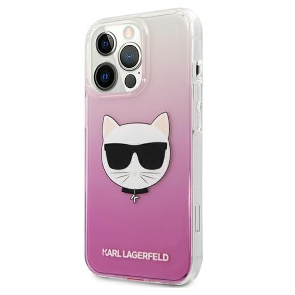 Karl Lagerfeld Choupette Head - iPhone 13 Pro Max cover (lyserød)