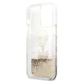 Miniatyrbillede 7 af 8: Karl Lagerfeld Liquid Glitter Karl & Choupette Head - iPhone 13 Pro Max cover (guld)