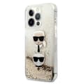 Miniatyrbillede 2 af 8: Karl Lagerfeld Liquid Glitter Karl & Choupette Head - iPhone 13 Pro Max cover (guld)
