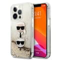 Miniatyrbillede 1 af 8: Karl Lagerfeld Liquid Glitter Karl & Choupette Head - iPhone 13 Pro Max cover (guld)