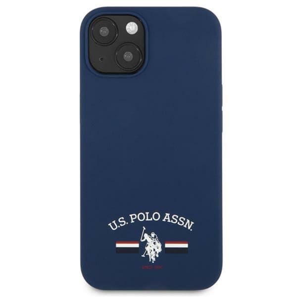 US Polo Assn Silikonlogotyp - iPhone 13 mini-skal (Marinblå)