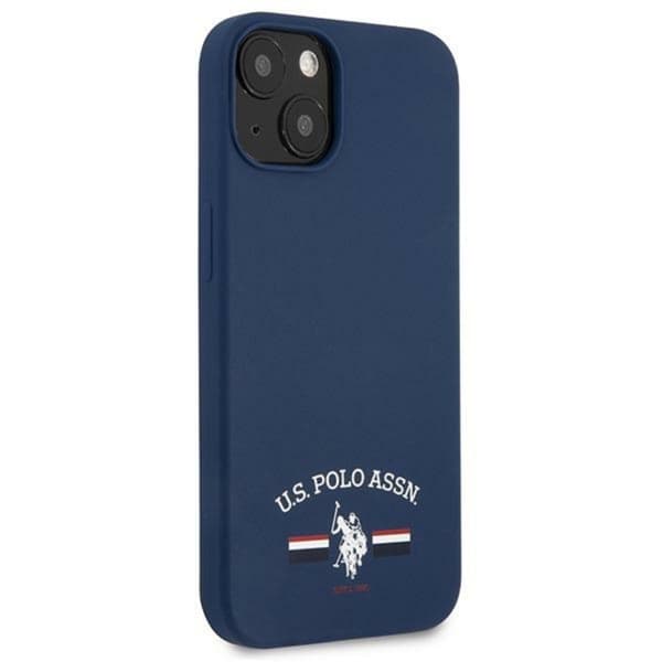 US Polo Assn Silikonlogotyp - iPhone 13 mini-skal (Marinblå)