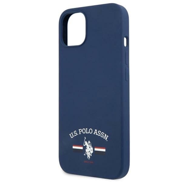 US Polo Assn Silikonlogotyp - iPhone 13 mini-skal (Marinblå)