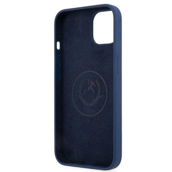 US Polo Assn Silikonlogotyp - iPhone 13 mini-skal (Marinblå)