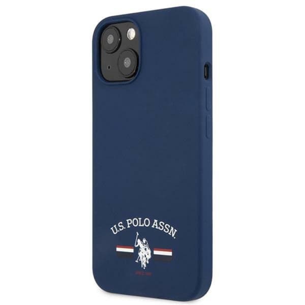 US Polo Assn Silikonlogotyp - iPhone 13 mini-skal (Marinblå)