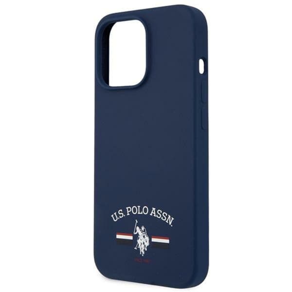 US Polo Assn Silikone Logo - iPhone 13 Pro Max Etui (Marineblå)