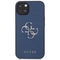 Miniatyrbillede 3 af 8: Guess Saffiano 4G stort sølvlogo - iPhone 13 mini cover (blå)