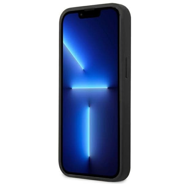 Guess Saffiano 4G stort sølvlogo - iPhone 13 mini cover (blå)