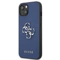 Miniatyrbillede 2 af 8: Guess Saffiano 4G stort sølvlogo - iPhone 13 mini cover (blå)