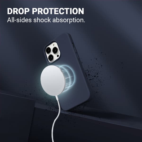 Crong Color Cover Magnetisk - iPhone 13 Pro Max MagSafe-cover (Marineblå)