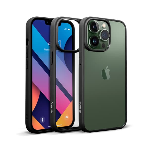 Crong Clear Cover - iPhone 13 Pro Max -kotelo (musta)