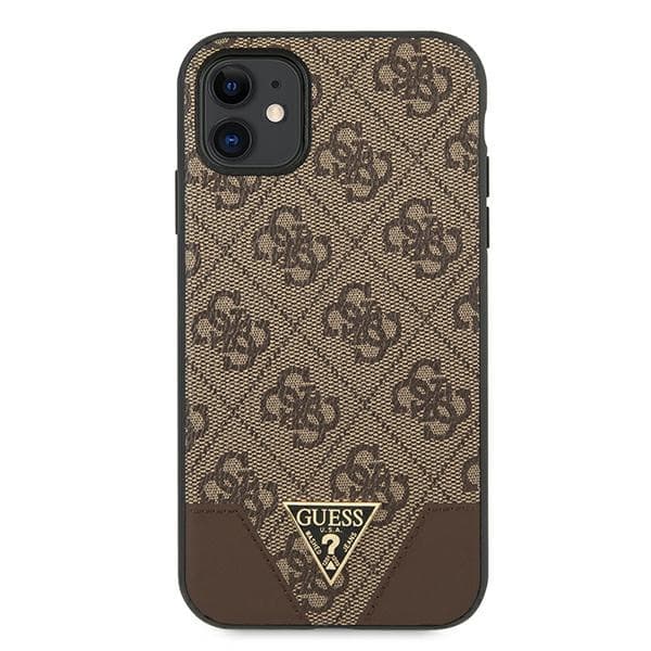Guess 4G Triangle Collection - iPhone 11 -kotelo (ruskea)