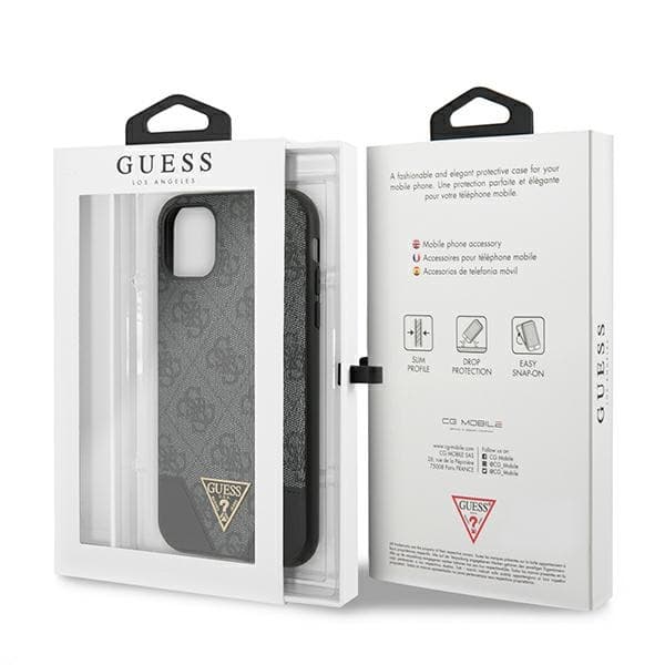 Guess 4G Triangle Collection - iPhone 11-skal (grått)
