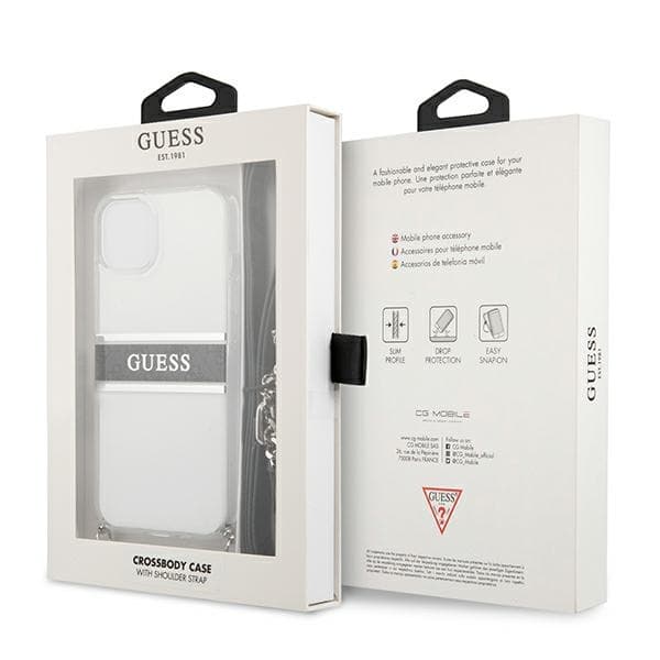 Guess 4G sølvstribet crossbody - iPhone 13 mini cover