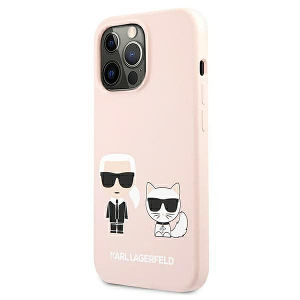 Karl Lagerfeld Slilicone Karl & Choupette Magsafe - iPhone 13 Pro Max cover (lyserød)