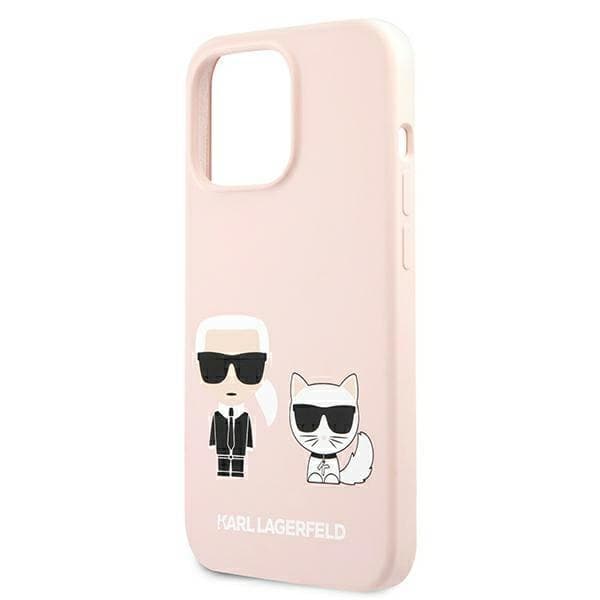 Karl Lagerfeld Slilicone Karl & Choupette Magsafe - iPhone 13 Pro Max cover (lyserød)