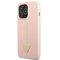 Pikkukuva 2 / 8: Guess silikoninen kolmiologo - iPhone 13 Pro -kuori (vaaleanpunainen)