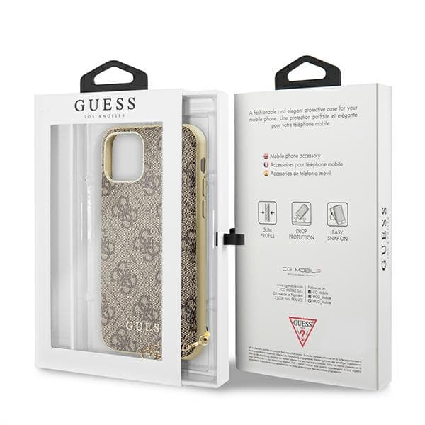 Guess 4G Charms Kollektion - iPhone 11 Etui (Brun)
