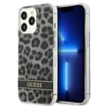 Miniatyrbillede 1 af 2: Guess Leopard Electro Stripe - iPhone 13 Pro cover (grå)