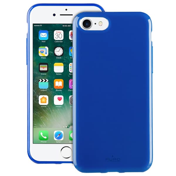 PURO Sunny Kit - iPhone SE (2022/2020) / 8/7 Skal Set + Vikbara Solglasögon (Blå)