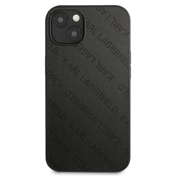 Karl Lagerfeld Perforerad Helkroppsmodell - iPhone 13 Mini-skal (Svart)