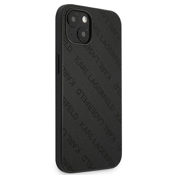 Karl Lagerfeld Perforerad Helkroppsmodell - iPhone 13 Mini-skal (Svart)