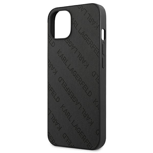 Karl Lagerfeld Perforerad Helkroppsmodell - iPhone 13 Mini-skal (Svart)