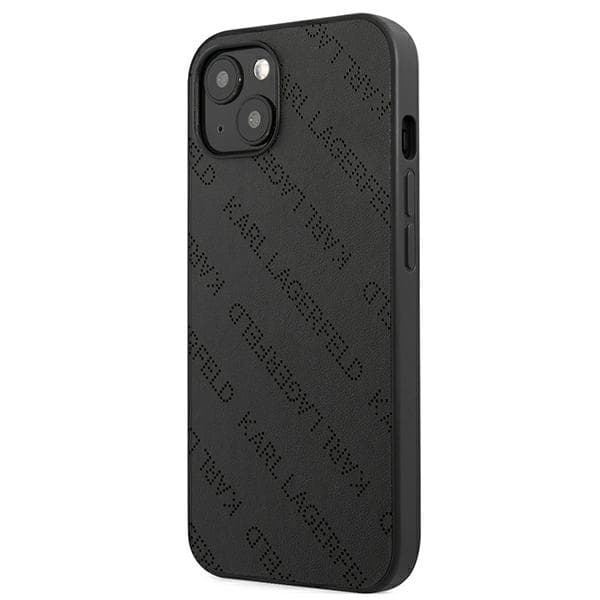 Karl Lagerfeld Perforerad Helkroppsmodell - iPhone 13 Mini-skal (Svart)