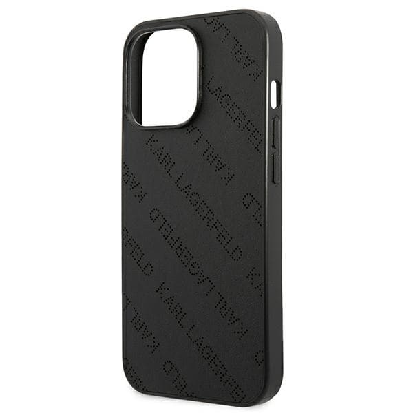 Karl Lagerfeld Rei'itetty Kokoverhoilu - iPhone 13 Pro -kotelo (Musta)