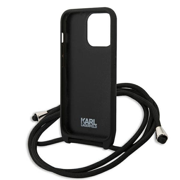 Karl Lagerfeld Monogrammi Nahkamerkki ja Nyöri Iconik - iPhone 13 Pro -kuori
