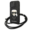 Pikkukuva 1 / 7: Karl Lagerfeld Monogrammi Nahkamerkki ja Nyöri Iconik - iPhone 13 Pro -kuori