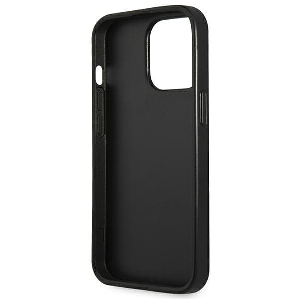 Guess Saffiano Triangle Logo Cover - iPhone 13 Pro Max Cover (Sølv)