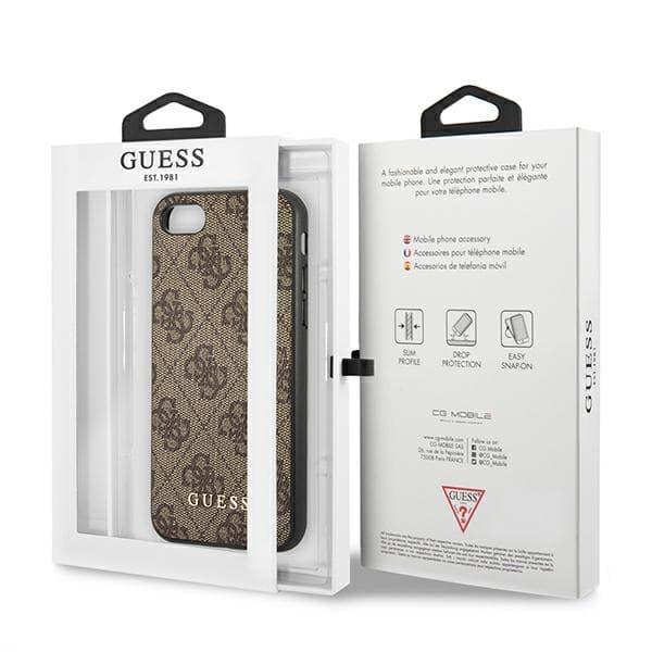 Guess 4G Metal Gold Logo - iPhone SE 2022 / SE 2020 / 8 / 7-skal (brunt)