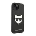 Miniatyrbillede 4 af 8: Karl Lagerfeld Saffiano Choupette Head Patch-etui - iPhone 14 Plus-etui (sort)
