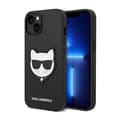 Miniatyrbillede 1 af 8: Karl Lagerfeld Saffiano Choupette Head Patch-etui - iPhone 14 Plus-etui (sort)