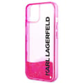 Pikkukuva 6 / 8: Karl Lagerfeld Liquid Glitter -läpikuultava pitkänomainen logollinen suojakuori - iPhone 14 Plus -kotelo (vaaleanpunainen)