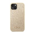 Miniatyrbillede 3 af 8: Guess Glitter Flakes Metal Logo Cover - iPhone 14 Plus Cover (Guld)