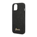 Miniatyrbillede 6 af 8: Guess Glitter Flakes Metal Logo Cover - iPhone 14 Plus Cover (Sort)