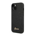 Miniatyrbillede 2 af 8: Guess Glitter Flakes Metal Logo Cover - iPhone 14 Plus Cover (Sort)