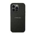 Miniatyrbillede 3 af 8: Guess Saffiano Metal Logo Striber - iPhone 14 Pro cover (sort)
