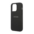 Miniatyrbillede 6 af 8: Guess Saffiano Metal Logo Striber - iPhone 14 Pro cover (sort)