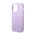 Miniatyrbillede 7 af 9: Guess Saffiano Metal Logo Stripes - iPhone 14 Pro cover (lilla)